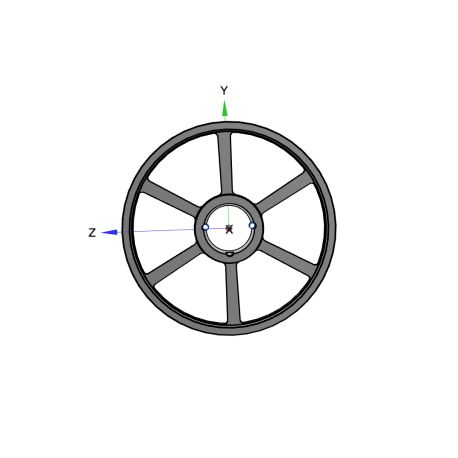 Poulie trapézoïdale SPZ / Z - 4 gorges - Ø450 mm - Moyeu amovible 3020 - Fonte