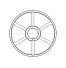 Poulie trapézoïdale SPZ / Z - 4 gorges - Ø450 mm - Moyeu amovible 3020 - Fonte