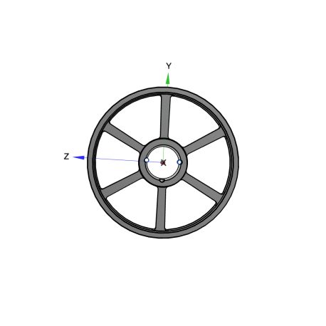 Poulie trapézoïdale SPZ / Z - 5 gorges - Ø450 mm - Moyeu amovible 3020 - Fonte