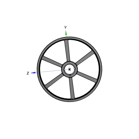 Poulie trapézoïdale SPZ / Z - 2 gorges - Ø450 mm - Moyeu amovible 2517 - Fonte
