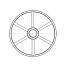 Poulie trapézoïdale SPZ / Z - 2 gorges - Ø450 mm - Moyeu amovible 2517 - Fonte