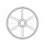 Poulie trapézoïdale SPZ / Z - 3 gorges - Ø500 mm - Moyeu amovible 2517 - Fonte