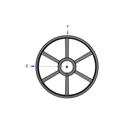 Poulie trapézoïdale SPZ / Z - 4 gorges - Ø500 mm - Moyeu amovible 3020 - Fonte