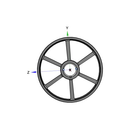 Poulie trapézoïdale SPZ / Z - 5 gorges - Ø500 mm - Moyeu amovible 3030 - Fonte