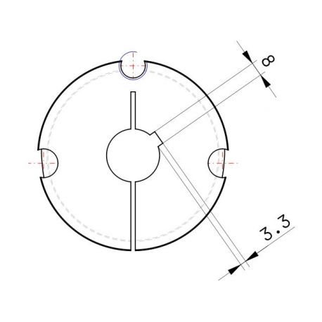 Moyeu amovible type 3030 - Ø Arbre 30mm