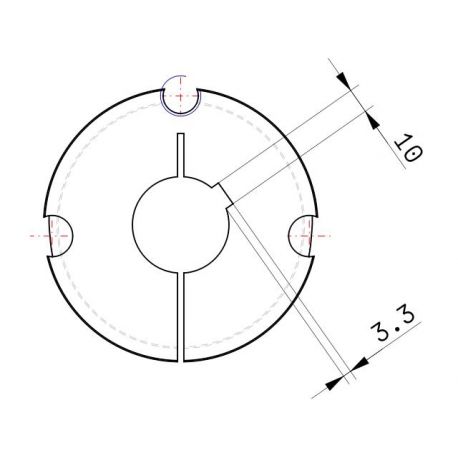 Moyeu amovible type 3030 - Ø Arbre 38mm