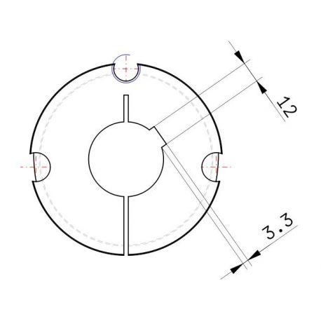 Moyeu amovible type 3030 - Ø Arbre 42mm