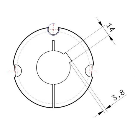 Moyeu amovible type 3030 - Ø Arbre 45mm