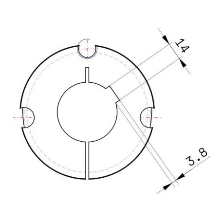 Moyeu amovible type 3030 - Ø Arbre 48mm