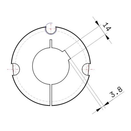 Moyeu amovible type 3030 - Ø Arbre 50mm