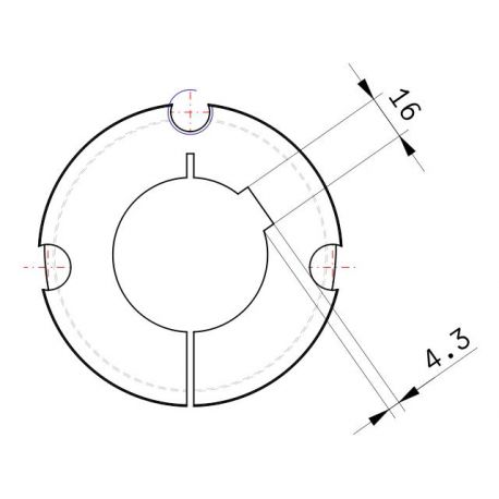 Moyeu amovible type 3030 - Ø Arbre 55mm