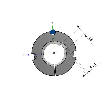 Moyeu amovible type 3030 - Ø Arbre 60mm