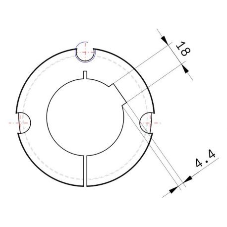 Moyeu amovible type 3030 - Ø Arbre 60mm