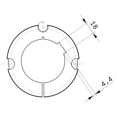 Moyeu amovible type 3030 - Ø Arbre 65mm