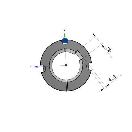 Moyeu amovible type 3030 - Ø Arbre 70mm