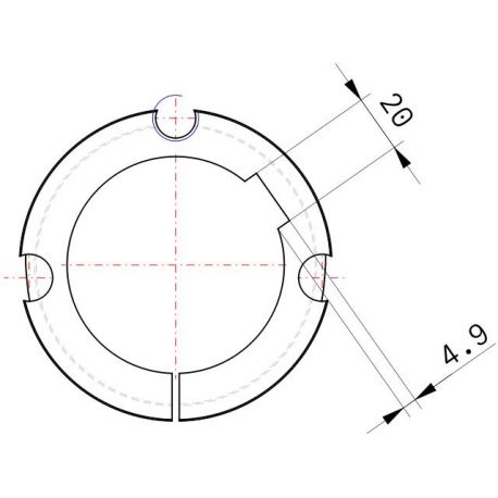 Moyeu amovible type 3030 - Ø Arbre 75mm
