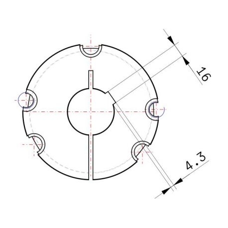 Moyeu amovible type 4545 - Ø Arbre 55mm