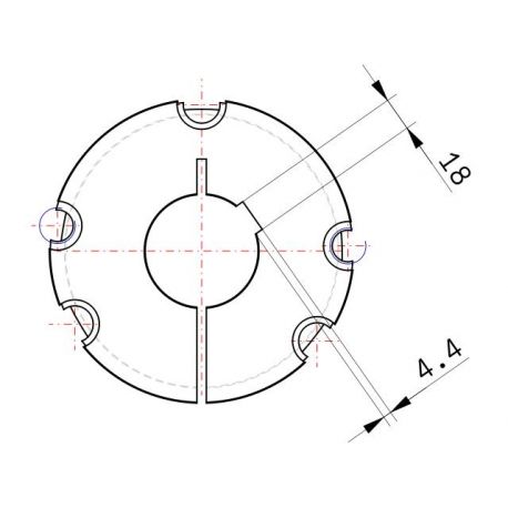Moyeu amovible type 4545 - Ø Arbre 60mm