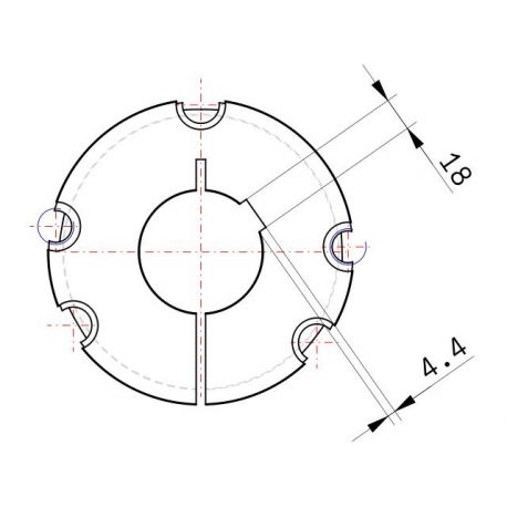 Moyeu amovible type 4545 - Ø Arbre 65mm