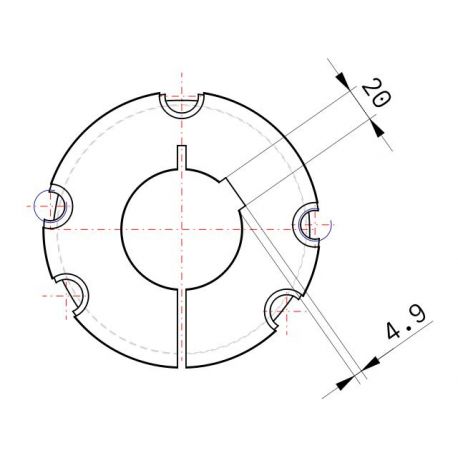 Moyeu amovible type 4545 - Ø Arbre 70mm