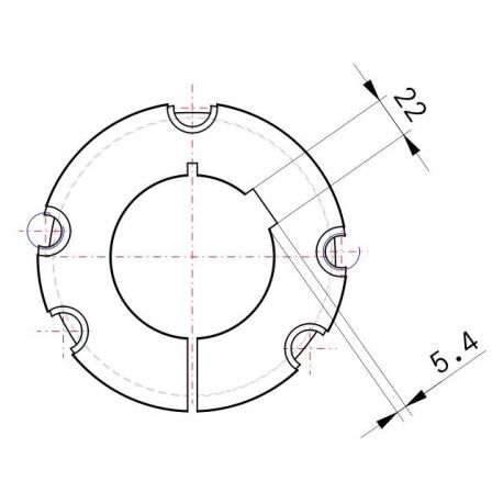 Moyeu amovible type 4545 - Ø Arbre 85mm