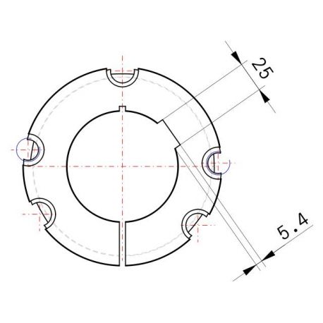 Moyeu amovible type 4545 - Ø Arbre 90mm