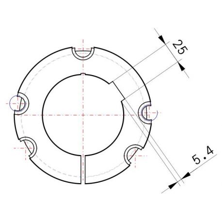 Moyeu amovible type 4545 - Ø Arbre 95mm