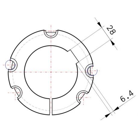 Moyeu amovible type 4545 - Ø Arbre 100mm