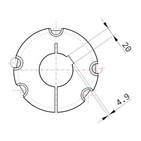 Moyeu amovible type 5050 - Ø Arbre 70mm
