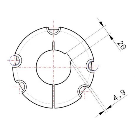 Moyeu amovible type 5050 - Ø Arbre 75mm