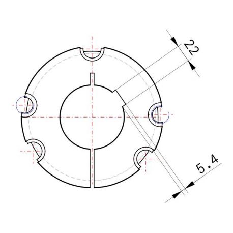 Moyeu amovible type 5050 - Ø Arbre 80mm