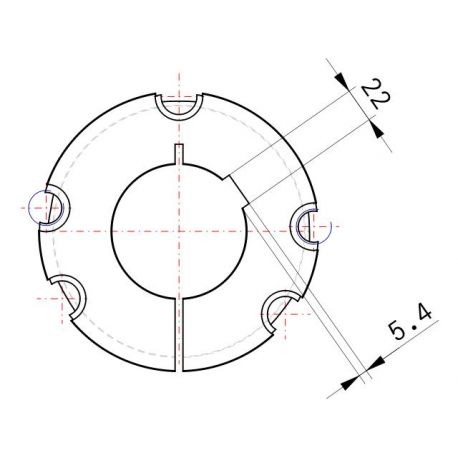 Moyeu amovible type 5050 - Ø Arbre 85mm