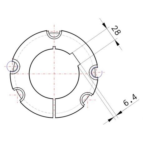 Moyeu amovible type 5050 - Ø Arbre 100mm