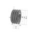Poulie trapézoïdale SPC / C - 3 gorges - Ø180 mm - Moyeu amovible 2517 - Fonte