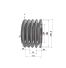 Poulie trapézoïdale SPC / C - 4 gorges - Ø180 mm - Moyeu amovible 3020 - Fonte