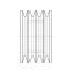 Poulie trapézoïdale SPC / C - 4 gorges - Ø180 mm - Moyeu amovible 3020 - Fonte