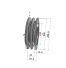 Poulie trapézoïdale SPC / C - 2 gorges - Ø200 mm - Moyeu amovible 2517 - Fonte