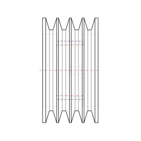Poulie trapézoïdale SPC / C - 4 gorges - Ø200 mm - Moyeu amovible 3020 - Fonte