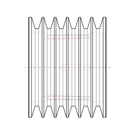 Poulie trapézoïdale SPC / C - 6 gorges - Ø200 mm - Moyeu amovible 3535 - Fonte