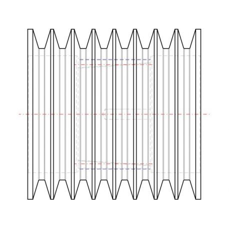 Poulie trapézoïdale SPC / C - 8 gorges - Ø200 mm - Moyeu amovible 3535 - Fonte