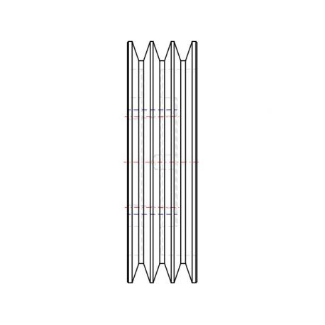 Poulie trapézoïdale SPB / B - 3 gorges - Ø212 mm - Moyeu amovible 2517 - Fonte