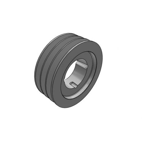 Poulie trapézoïdale SPC / C - 3 gorges - Ø224 mm - Moyeu amovible 3020 - Fonte