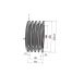 Poulie trapézoïdale SPC / C - 4 gorges - Ø224 mm - Moyeu amovible 3535 - Fonte