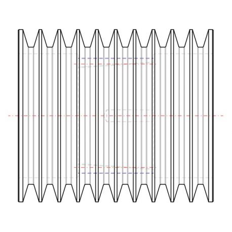 Poulie trapézoïdale SPC / C - 10 gorges - Ø224 mm - Moyeu amovible 4040 - Fonte