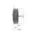Poulie trapézoïdale SPC / C - 2 gorges - Ø250 mm - Moyeu amovible 3020 - Fonte
