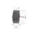 Poulie trapézoïdale SPC / C - 4 gorges - Ø280 mm - Moyeu amovible 3535 - Fonte
