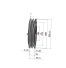 Poulie trapézoïdale SPC / C - 2 gorges - Ø300 mm - Moyeu amovible 3020 - Fonte