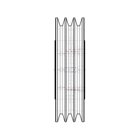 Poulie trapézoïdale SPC / C - 3 gorges - Ø300 mm - Moyeu amovible 3535 - Fonte
