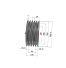 Poulie trapézoïdale SPC / C - 5 gorges - Ø300 mm - Moyeu amovible 3535 - Fonte