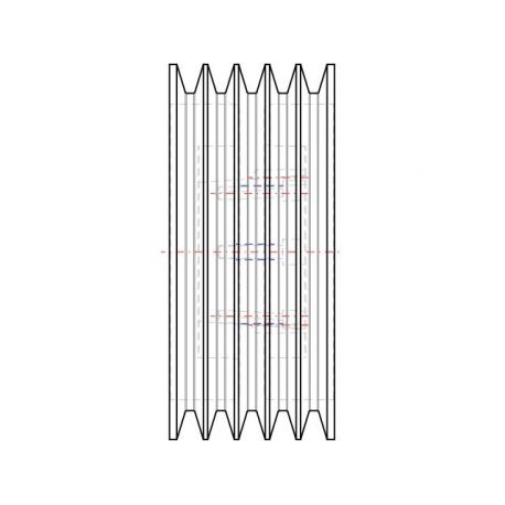 Poulie trapézoïdale SPC / C - 5 gorges - Ø300 mm - Moyeu amovible 3535 - Fonte